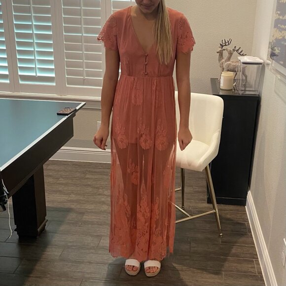SHOW ME YOUR MUMU MAXI DRESS SHORT SLEEVE XS GREAT CONDITION - Picture 5 of 12